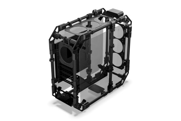 Alphacool выпускает модульный карбоновый корпус Apex Pro Skeleton Carbon