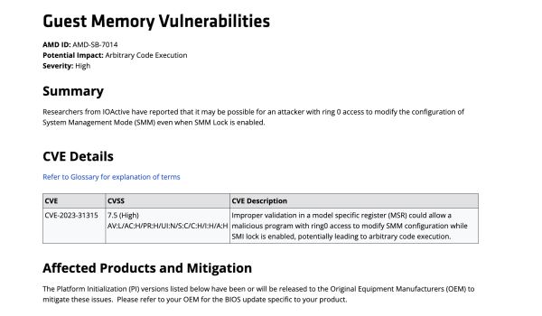 Уязвимость Sinkclose атакует AMD Ryzen и EPYC, беспрепятственно внедряя вредоносный код и крадет данные