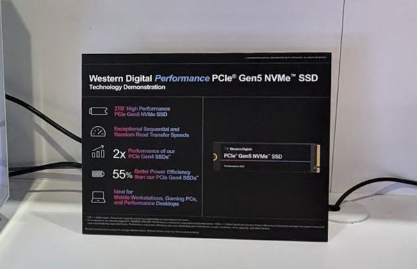 Western Digital выпустит PCIe 5.0 SSD со скоростью до 15 Гбайт/с и низким нагревом